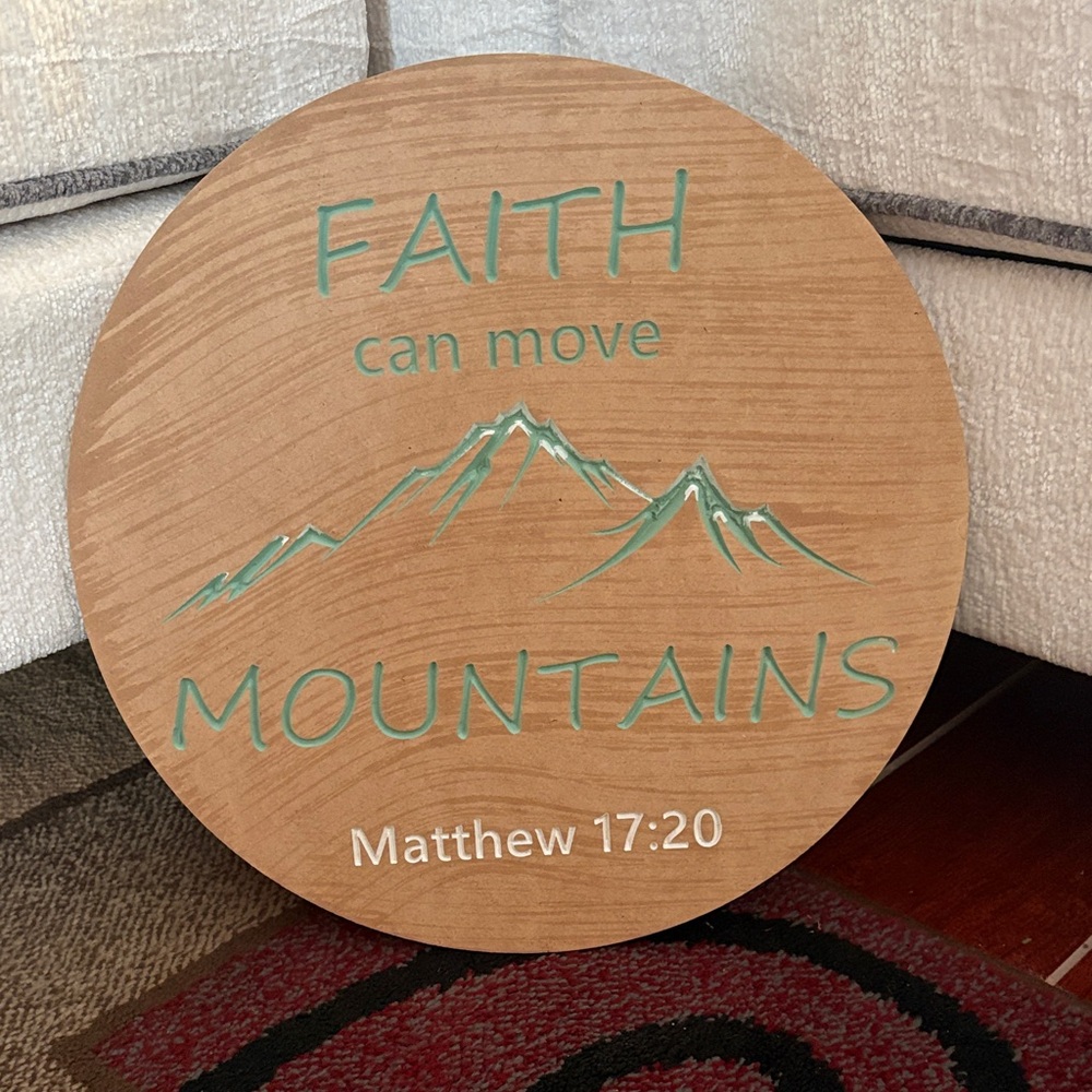 Inspirational Wooden Wall Decor with Green and White Accents